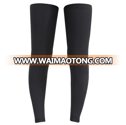 Black Long Leg Sleeve Cycling Leg Cover