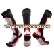 Black antiskid knee high merino wool ski tennis sport socks anti slip